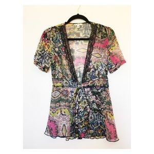 CAbi Beaches of St Tropez kimono cardigan top